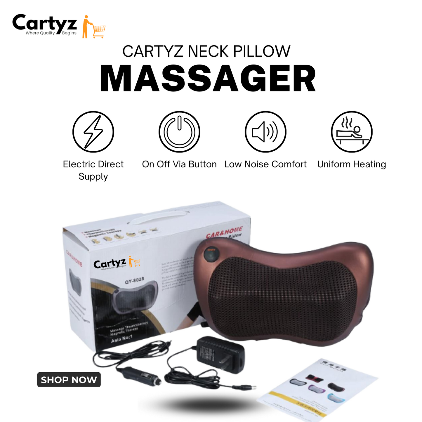 𝗖𝗔𝗥𝗧𝗬𝗭™ 𝗘𝗹𝗲𝗰𝘁𝗿𝗶𝗰 𝗣𝗶𝗹𝗹𝗼𝘄 𝗠𝗮𝘀𝘀𝗮𝗴𝗲𝗿